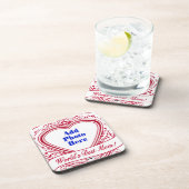 World's Best Mom! Foto von Red Hearts Getränkeuntersetzer (Rechte Seite)