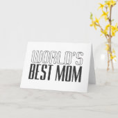 World's Best Mom Mother's Day | Greeting Card Karte (Gelbe Blume)