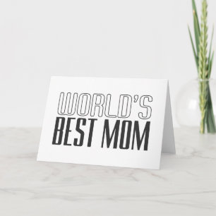 World's Best Mom Mother's Day   Greeting Card Karte