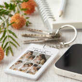 World's Best Mom Photo Collage Script Keepsake Schlüsselanhänger (Vorderseite rechts)