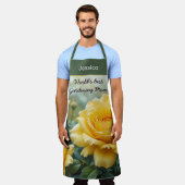 World's Best Mom Yellow Roses Garden Lover Kitchen Schürze (Getragen)