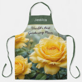 World's Best Mom Yellow Roses Garden Lover Kitchen Schürze (Vorderseite)