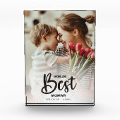 Worlds Best Mommy Photo with White Writing Fotoblock (Vorderseite)