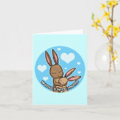 Worlds best Mum Bunny Karte (Gelbe Blume)