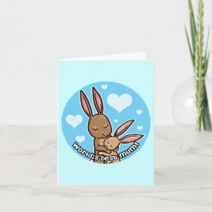Worlds best Mum Bunny Karte