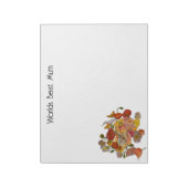Worlds Best Mum Note Pad mit Poppies Notizblock (Rotiert)