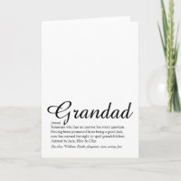 Worlds Best Opa, Großvater Definition Script