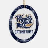 Worlds Best Optometrist Gift Keramik Ornament (Rechts)