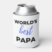World's Best Papa bl Dosenkühler (Kanne Vorderseite)