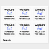 World's Best Pharmacy Technician 2 Quadratischer Aufkleber (Blatt)