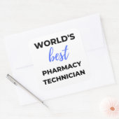 World's Best Pharmacy Technician 2 Quadratischer Aufkleber (Umschlag)