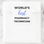 World's Best Pharmacy Technician 2 Quadratischer Aufkleber (Tasche)