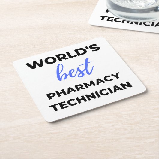 World's Best Pharmacy Technician 2 Rechteckiger Pappuntersetzer (angewinkelt)