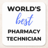 World's Best Pharmacy Technician 2 Rechteckiger Pappuntersetzer (Vorderseite)