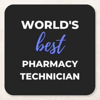 World's Best Pharmacy Technician Rechteckiger Pappuntersetzer