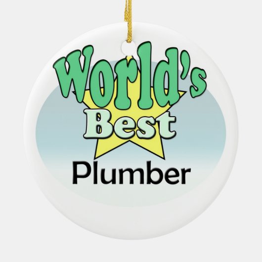 World's best Plumber Keramikornament (Hinten)