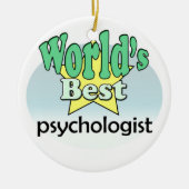World's best Psychologist Keramik Ornament (Vorne)