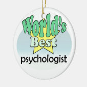 World's best Psychologist Keramik Ornament (Links)