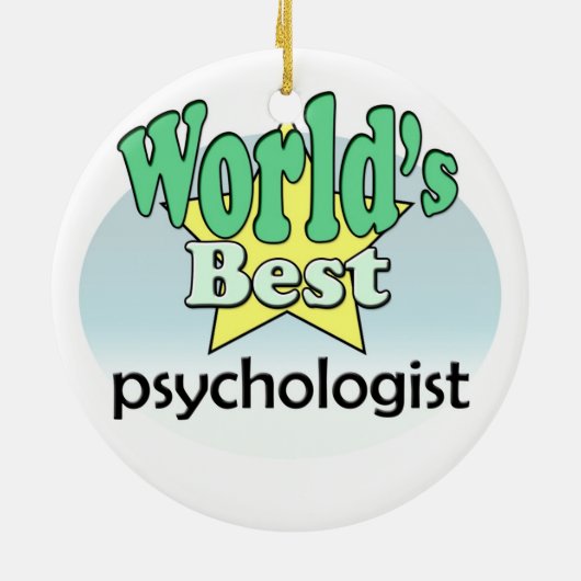 World's best Psychologist Keramik Ornament (Hinten)
