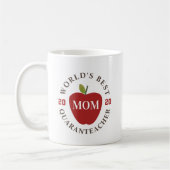 World's Best Quaranlehrer 2020 Mama Red Apple Kaffeetasse (Links)