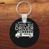 Worlds Best School Bus Driver gibt Shirt Schlüsselanhänger (Vorderseite)