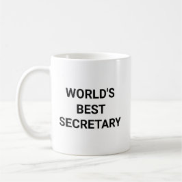 Worlds Best Secretary Funny Career Coworker Gift Kaffeetasse