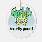 World's best Security Guard Keramikornament (Links)