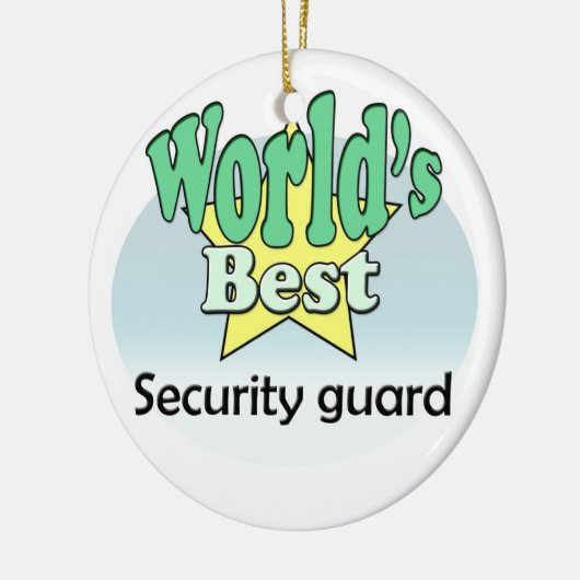 World's best Security Guard Keramikornament (Links)