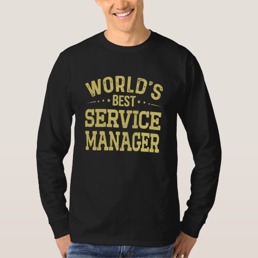 World's Best Service Manager Job Title Service Man T-Shirt (Vorderseite)