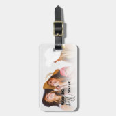 Worlds Best Sister | FOTO Gepäckanhänger (Vorderseite vertikal)