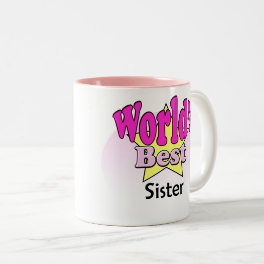 World's Best Sister Zweifarbige Tasse (VorderseiteRechts)