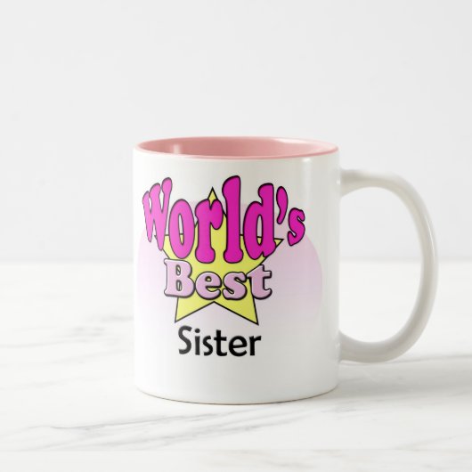 World's Best Sister Zweifarbige Tasse (Rechts)
