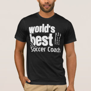 World's Best Soccer Coach Letters Individuelle Nam T-Shirt
