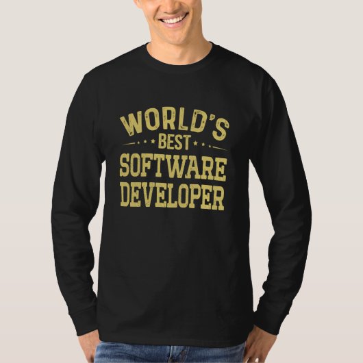 World's Best Software Developer Job Title Software T-Shirt (Vorderseite)