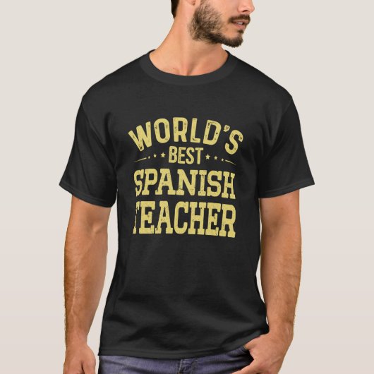 World's Best Spanish Teacher Job Title Spanish Tea T-Shirt (Vorderseite)