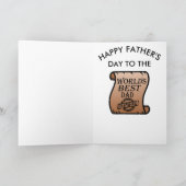 World's Best Stepdad Certified Certificate Funny Karte (Innenseite)