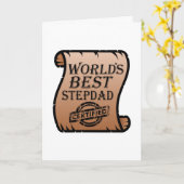World's Best Stepdad Certified Certificate Funny Karte (Gelbe Blume)