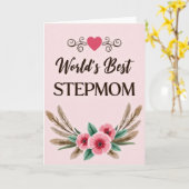 Worlds Best Stepmom Card Karte (Gelbe Blume)