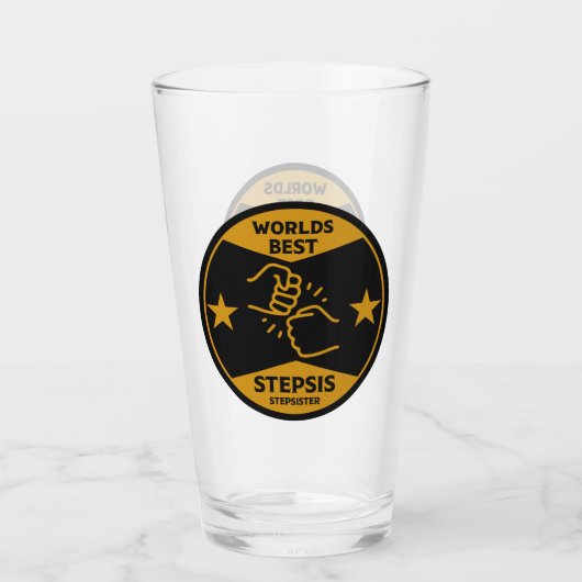 Worlds Best Stepsister Glas (Rückseite)