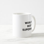 Worlds Best Supervisor Funny Career Coworker Gift Kaffeetasse (VorderseiteRechts)