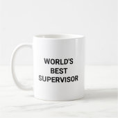 Worlds Best Supervisor Funny Career Coworker Gift Kaffeetasse (Links)