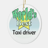 World's best Taxi driver Keramikornament (Links)