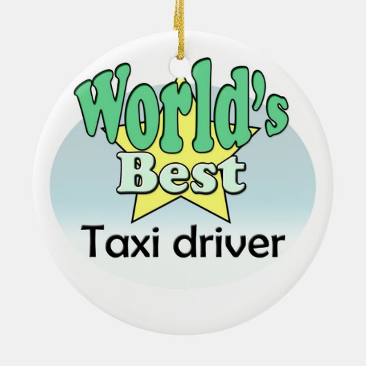 World's best Taxi driver Keramikornament (Hinten)