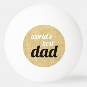 World's Best Vater Script Gold Black Tischtennisball