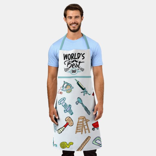 "World's Best Vater" Sprichwort DIY Enthusiasten T Schürze (Getragen)