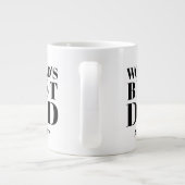 Worlds Best Vater White Black Typografy Name Jumbo-Tasse (Rückseite)
