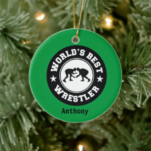 World's Best Wrestler Wrestling Weihnachten Keramik Ornament