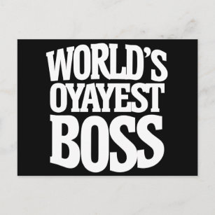 Worlds bewilligen den Chef für den Tag der Chefs Postkarte
