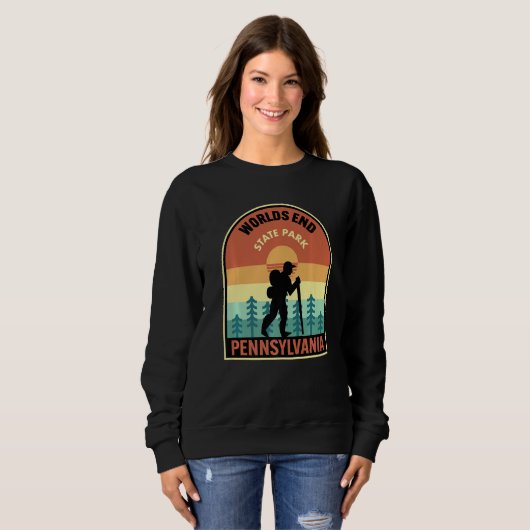 Worlds End State Park PA Retro Sweatshirt (Vorne ganz)