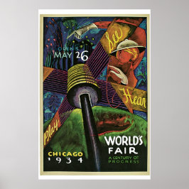 "World's Fair, Chicago, 1934" Vintag Poster